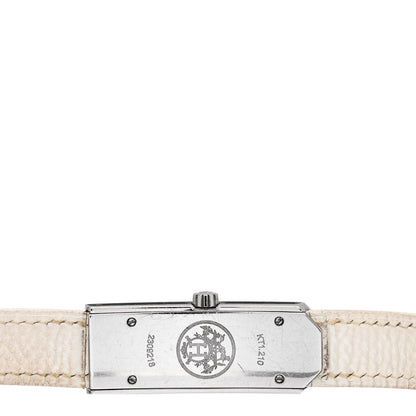 Hermes Stainless Steel Epsom 15mm Kelly II Quartz Watch Blanc 4 of 5