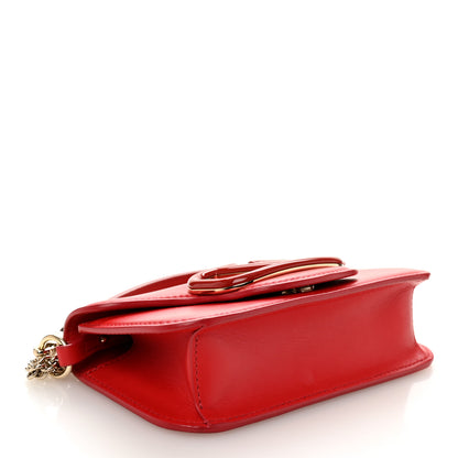 Valentino Garavani Calfskin Enamel Vlogo Small Loco Shoulder Bag Rouge Pur 4 of 9
