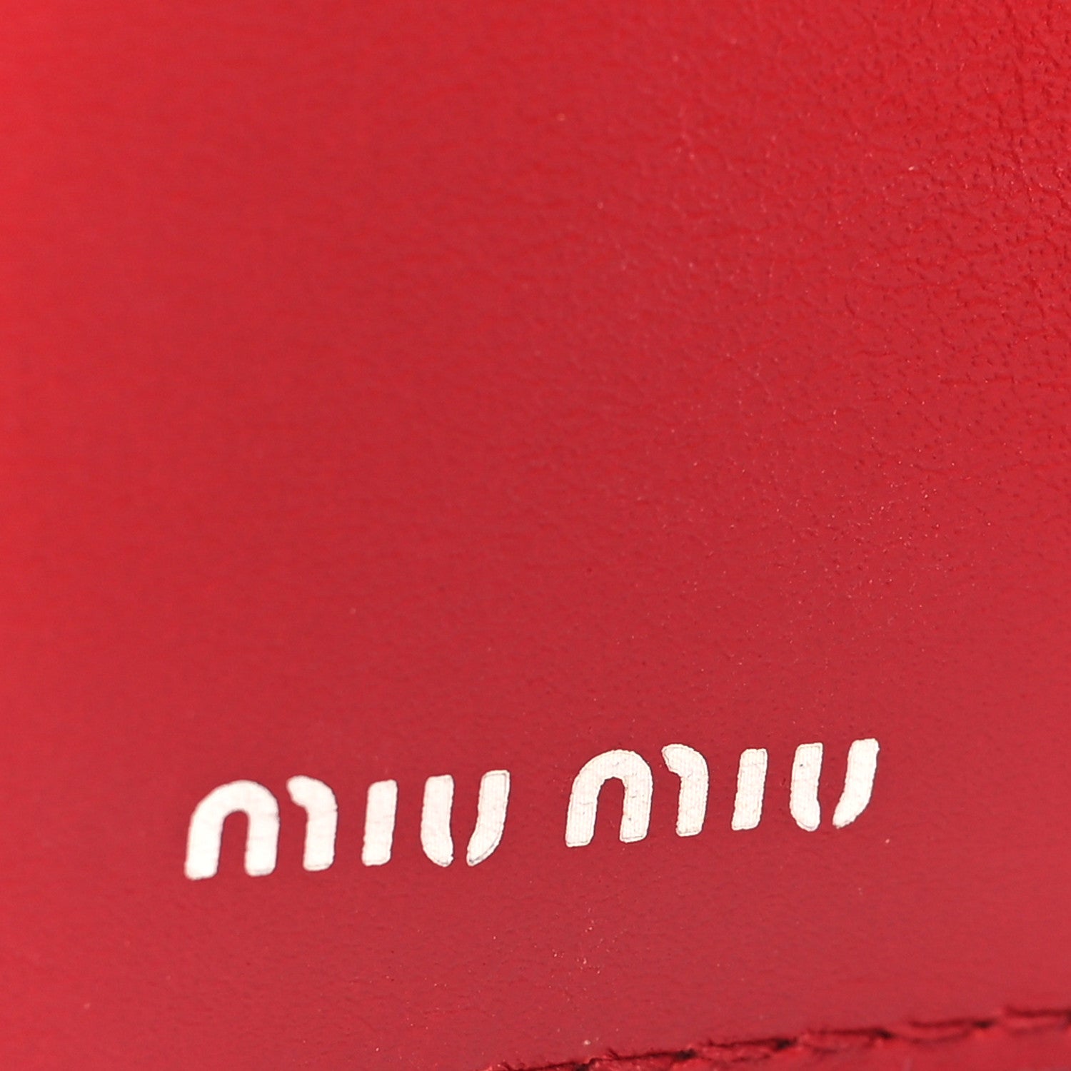 Miu Miu Vernice Crystal Logo Wallet Red 6 of 13