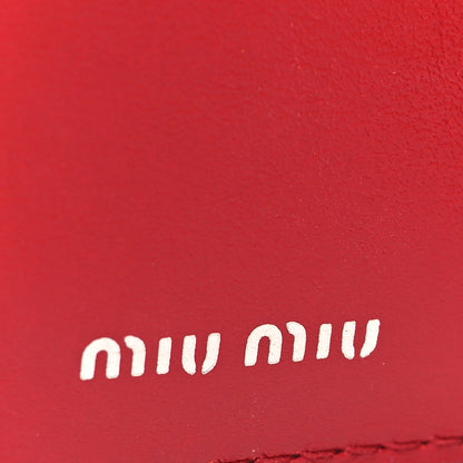 Miu Miu Vernice Crystal Logo Wallet Red 6 of 13