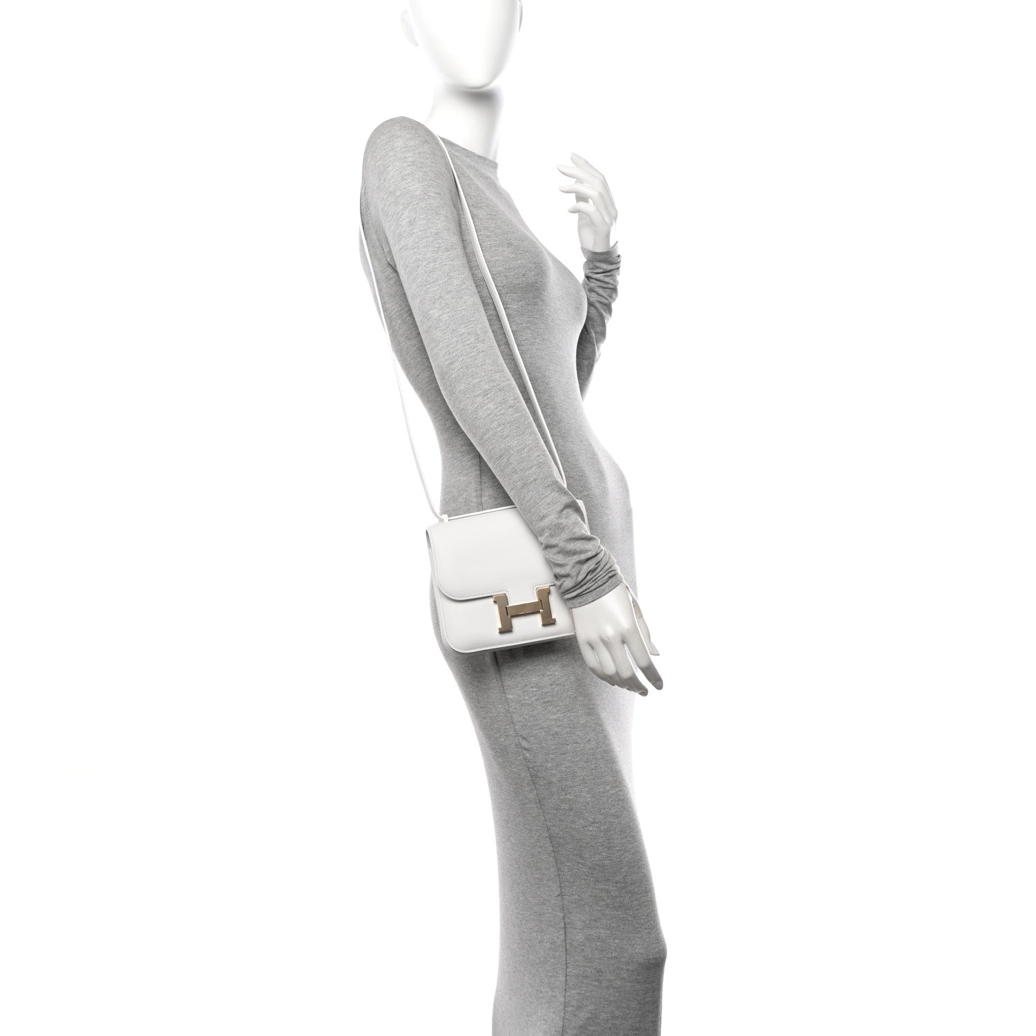 Hermes Swift Constance 18 New White 3 of 23