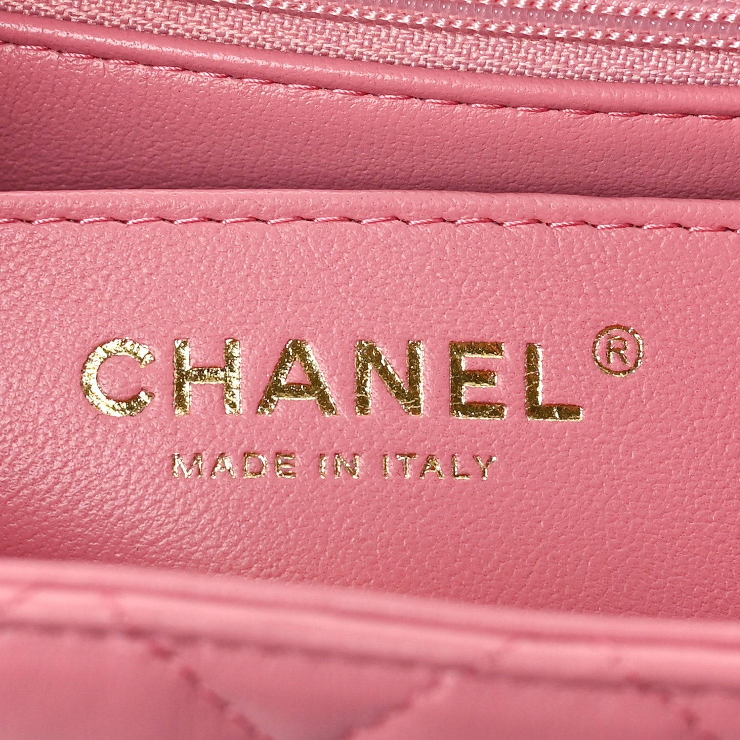 Lambskin Quilted Mini Top Handle Rectangular Flap Pink