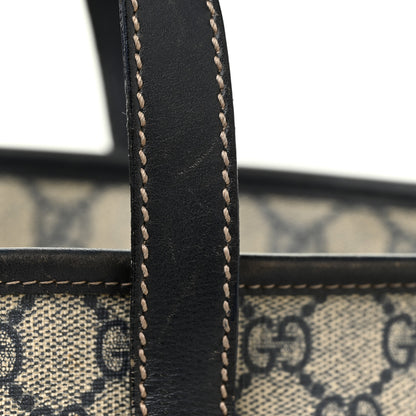 Gucci GG Supreme Monogram Medium Zippered Shopping Tote Navy 12 of 25