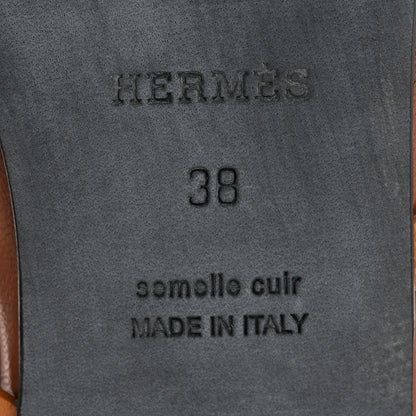 Hermes Nappa Calfskin Jolly Ballerina Flats 38 Gold Naturel 7 of 10