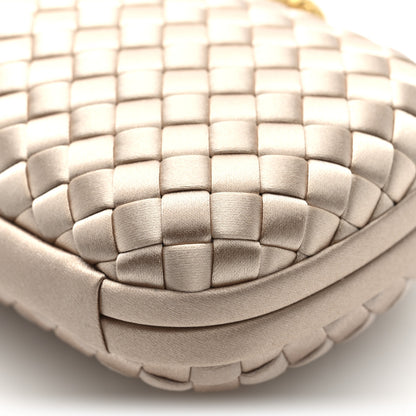 Bottega Veneta Satin Intrecciato Knot Clutch Nude 9 of 9