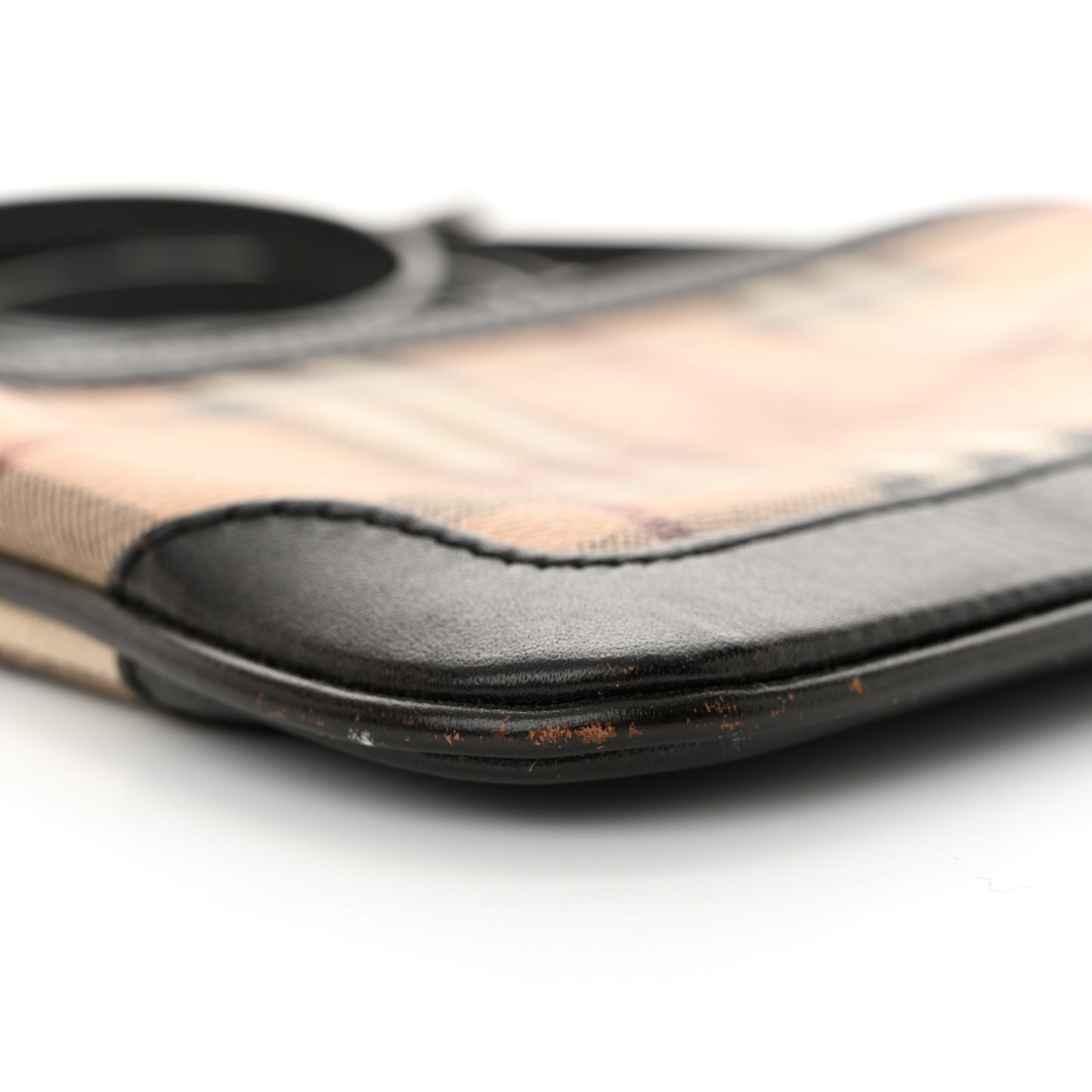 Haymarket Check Small Peyton Crossbody Clutch Bag Chocolate