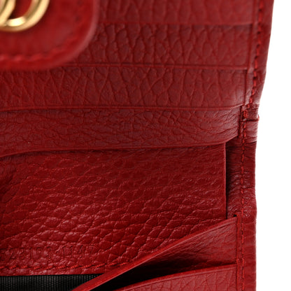 Gucci Dollar Calfskin GG Marmont French Wallet Hibiscus Red 7 of 7