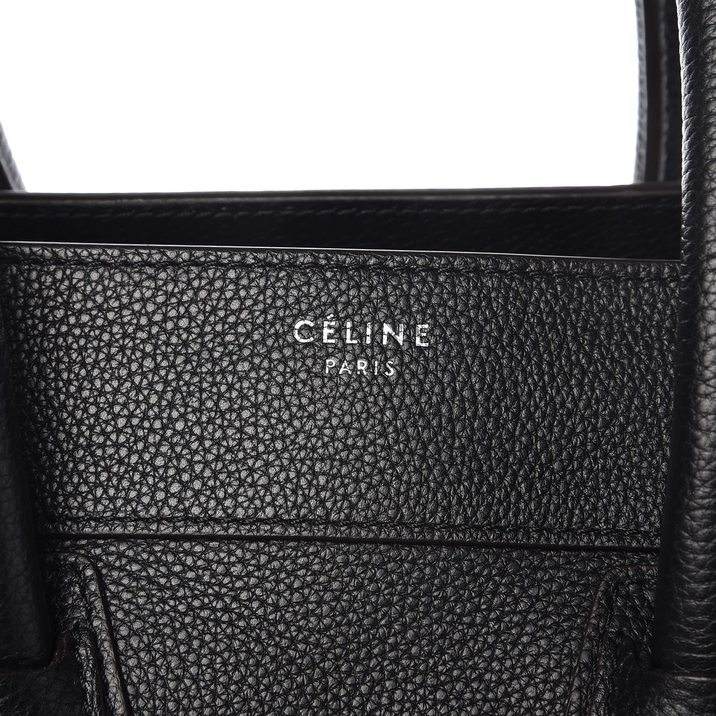 Drummed Calfskin Mini Luggage Black