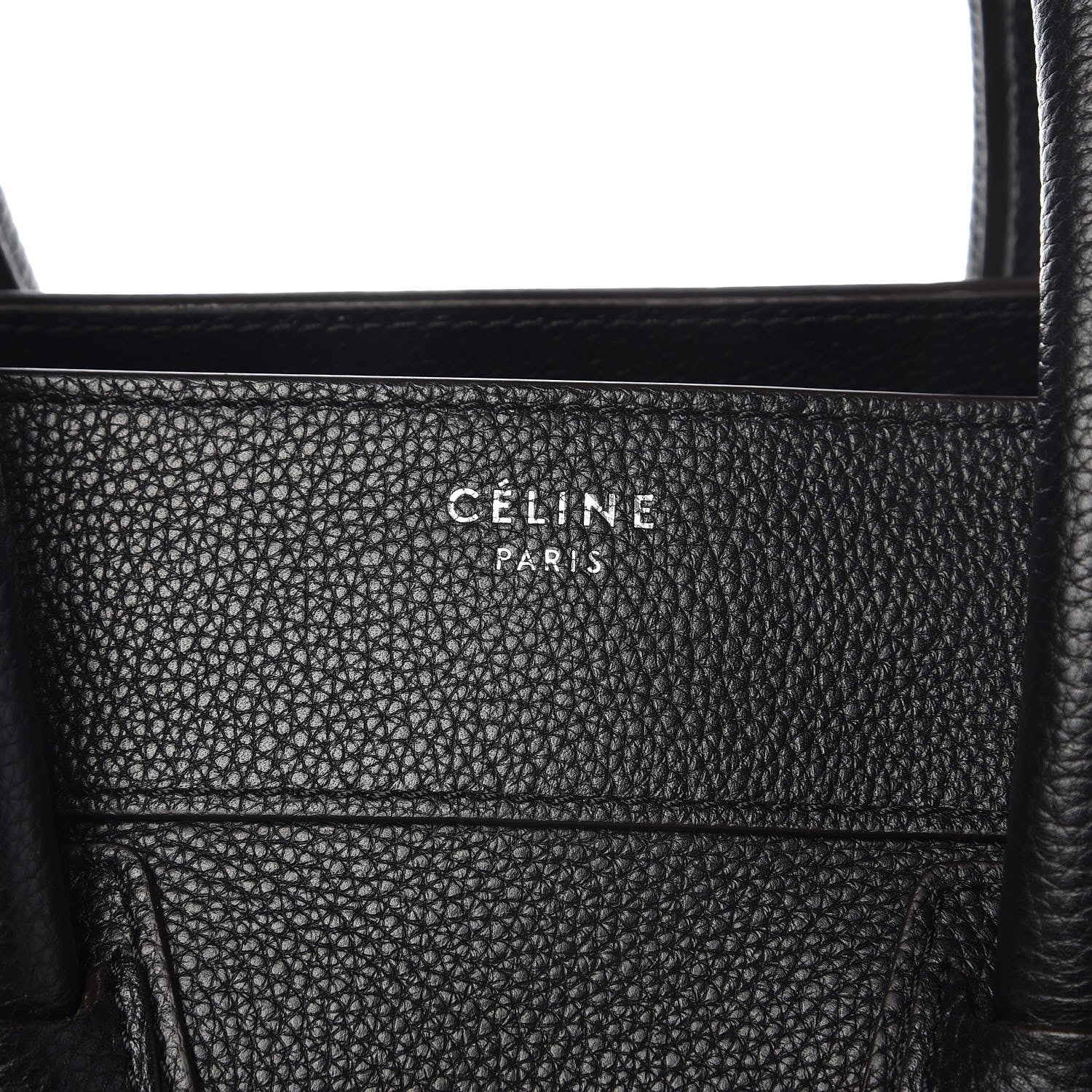 Celine Drummed Calfskin Mini Luggage Black 6 of 11