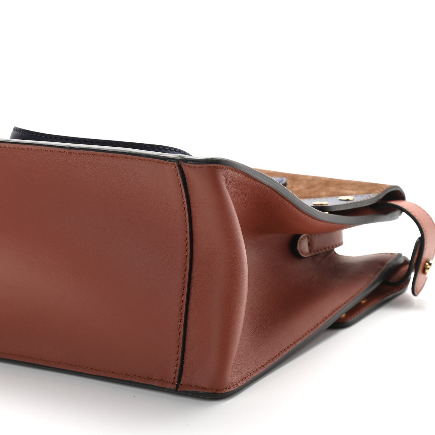 Vitello Grace Suede Flip Tote Rust Marrone