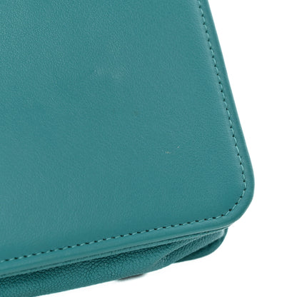 Chanel Caviar Quilted Boy Wallet On Chain WOC Light Blue 12 of 13