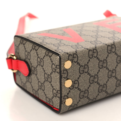 Gucci GG Supreme Monogram Moon Calfskin Love Valentines Day Padlock Case Beige Ebony New Geranium 7 of 8