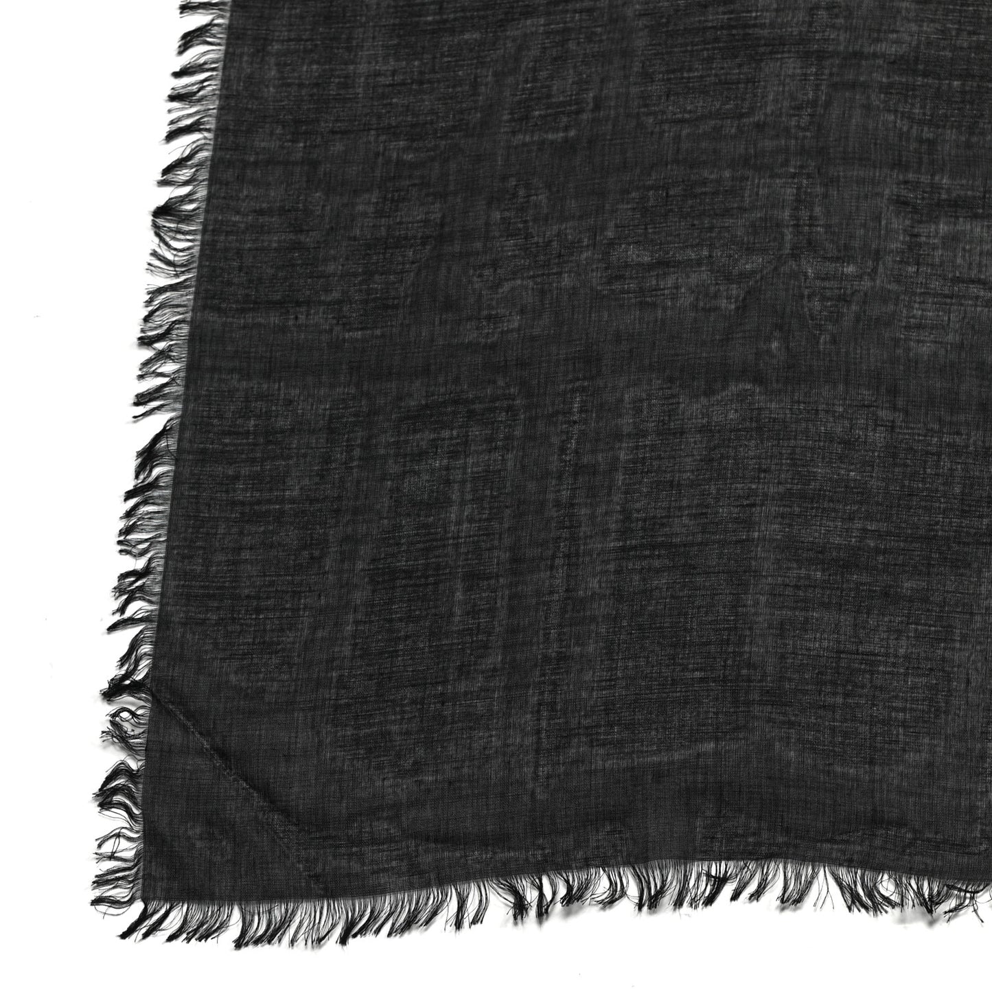 Modal Silk Coco Capitan Logo Square Scarf Black