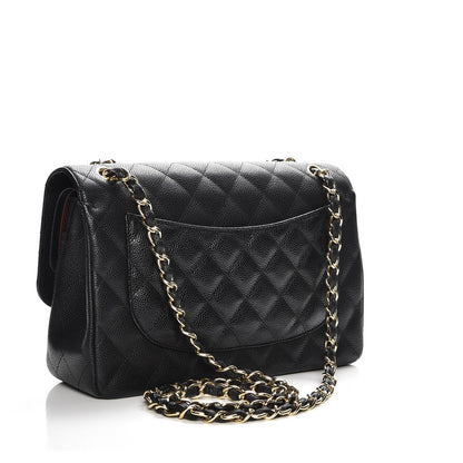 Chanel Caviar Quilted Jumbo Double Flap Black 3 of 8
