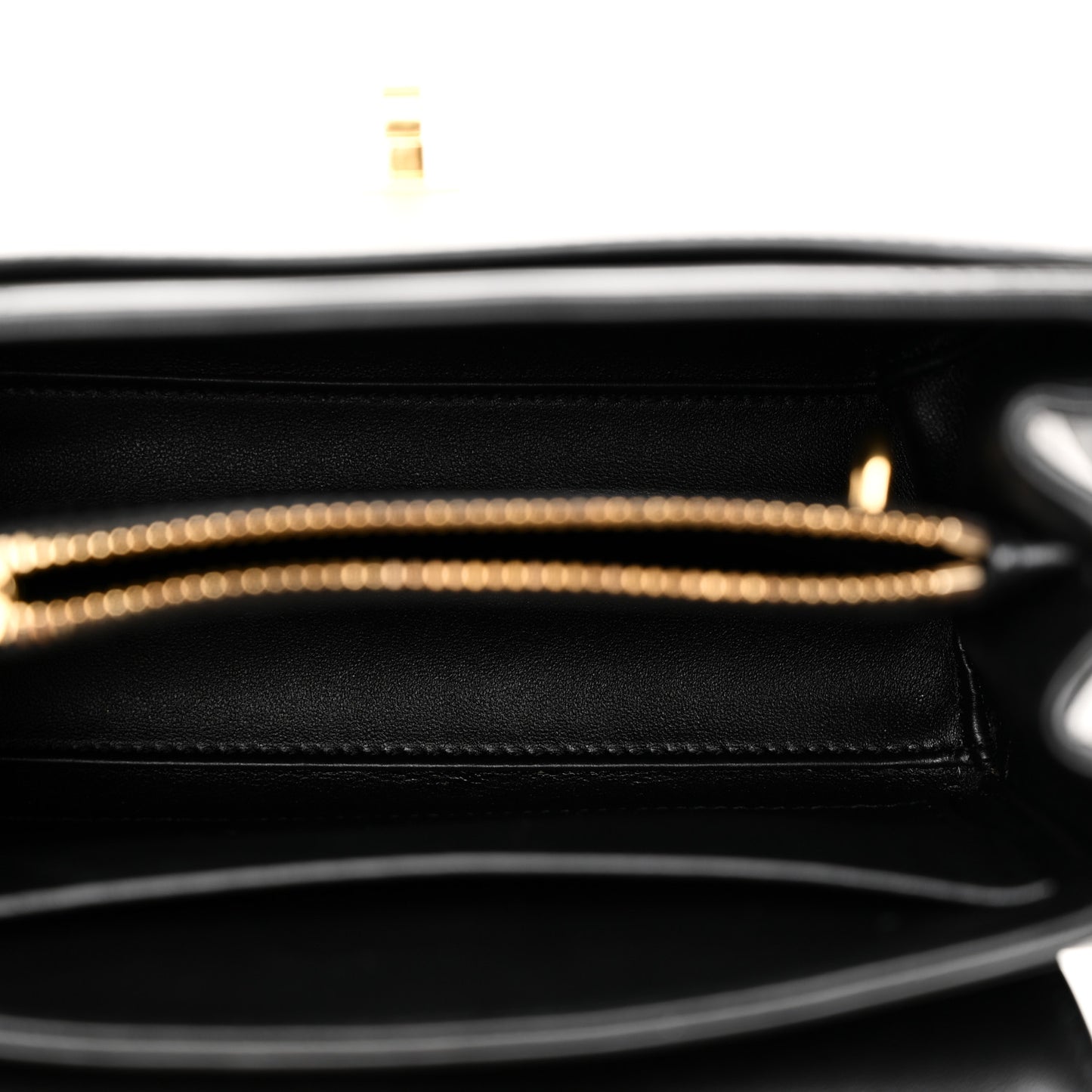Satinated Calfskin Mini 16 Top Handle Bag Black