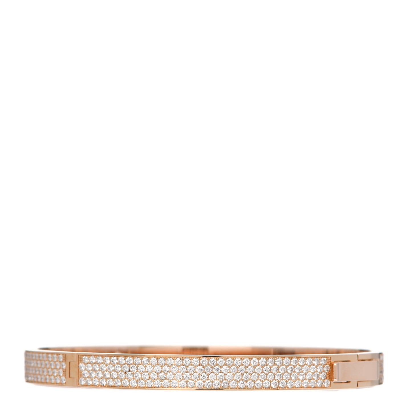 18K Rose Gold Pave Diamond H D'Ancre Bracelet SH