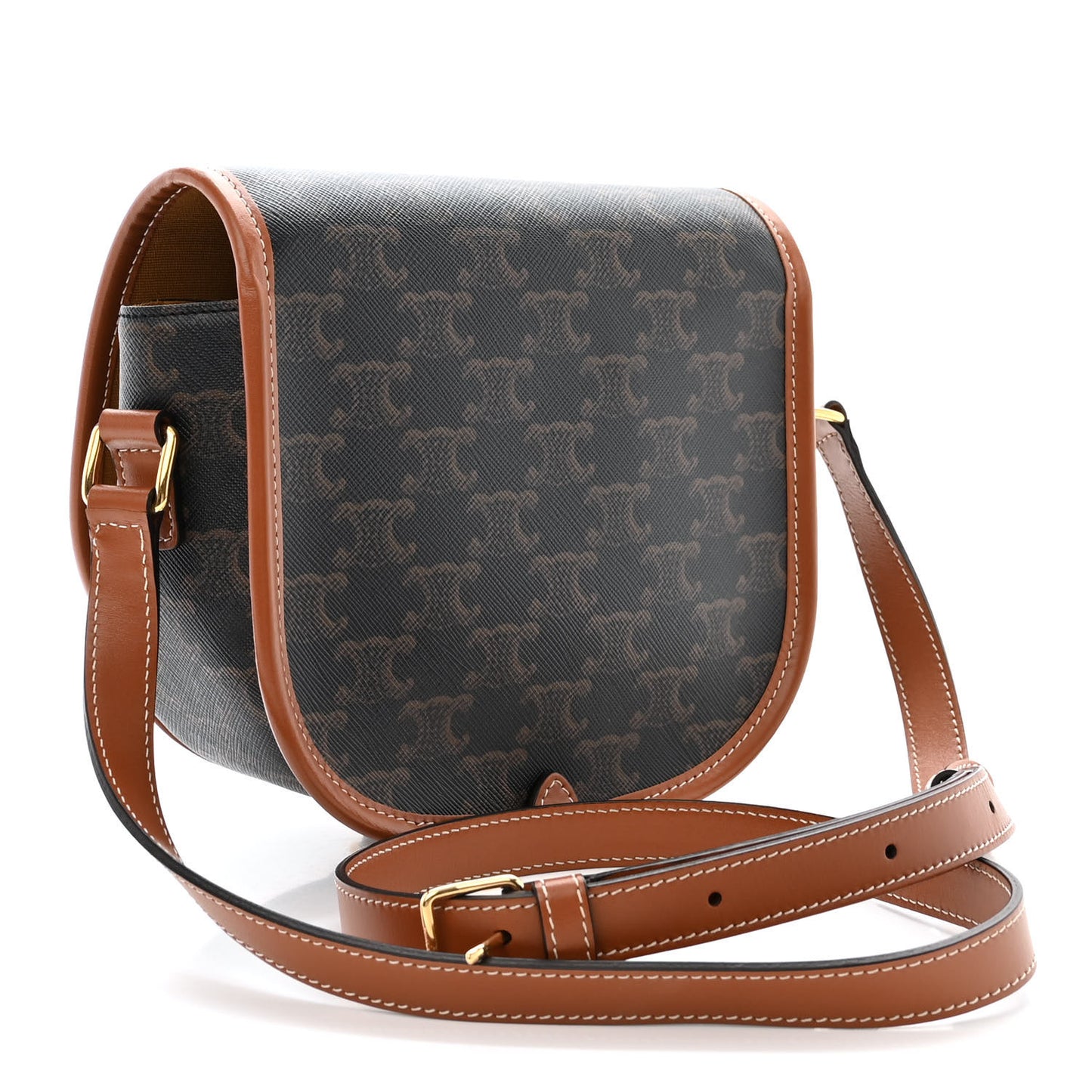 Triomphe Canvas Medium Folco Bag Tan