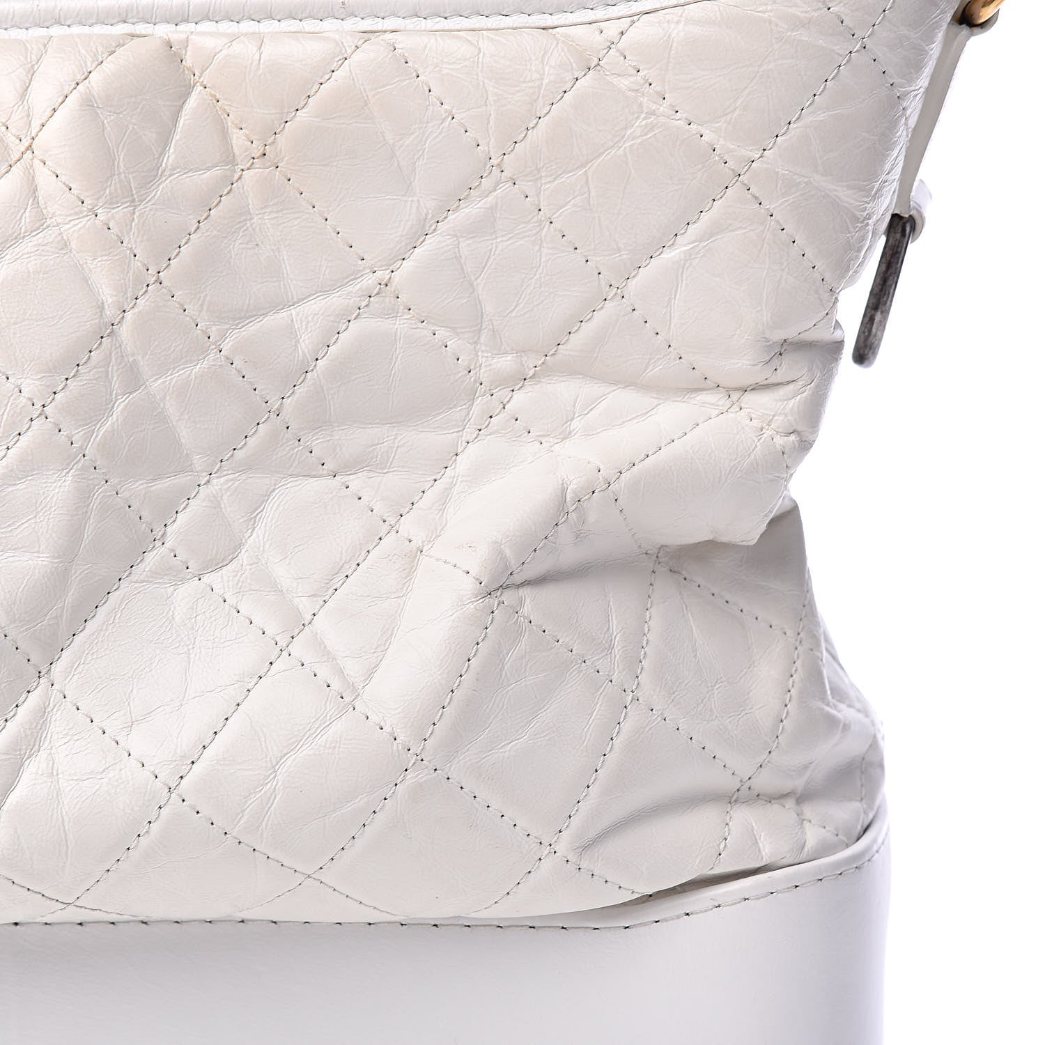Chanel Aged Calfskin Quilted Large Gabrielle Hobo White 8 of 12