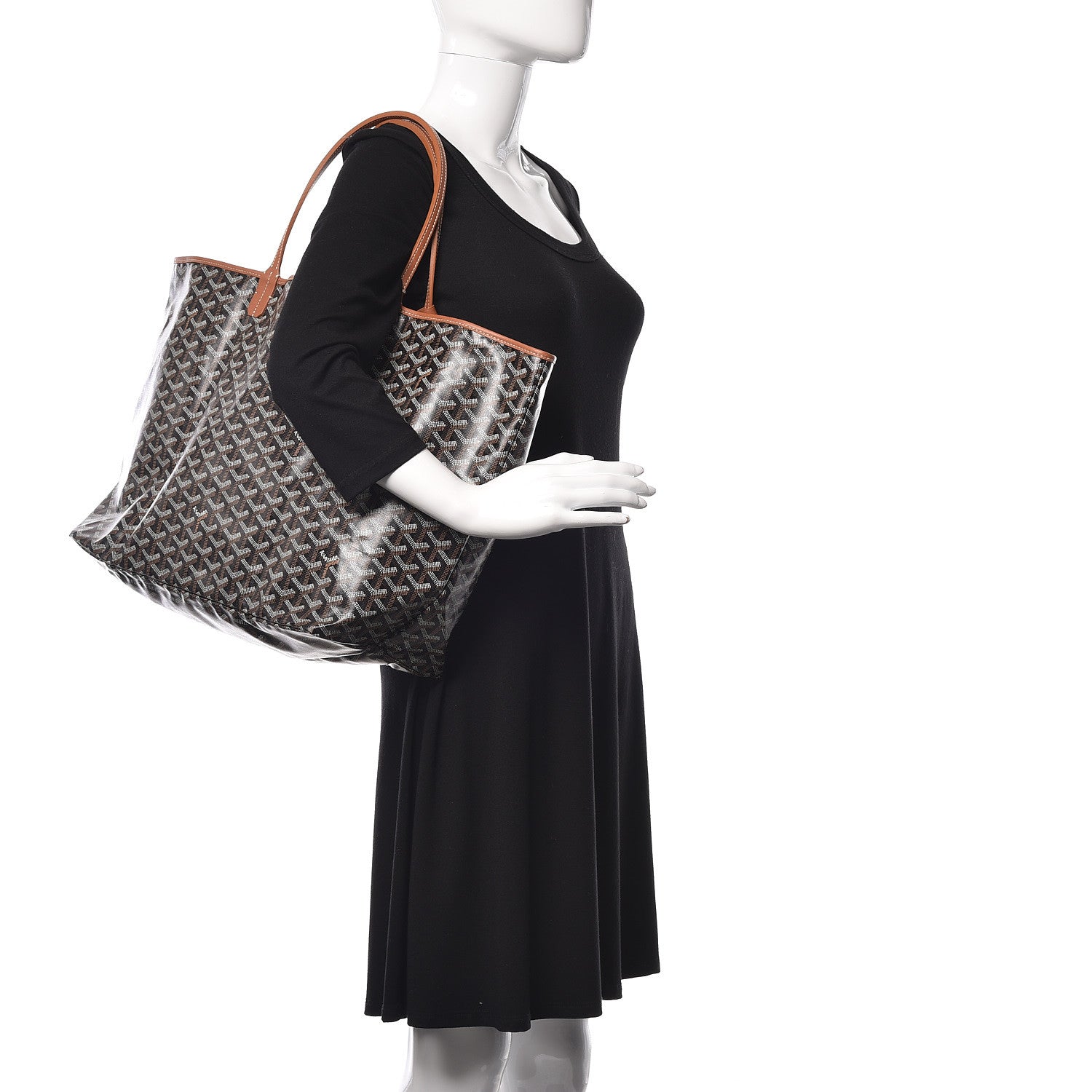 Goyard Goyardine Saint Louis GM Black Gold 2 of 10