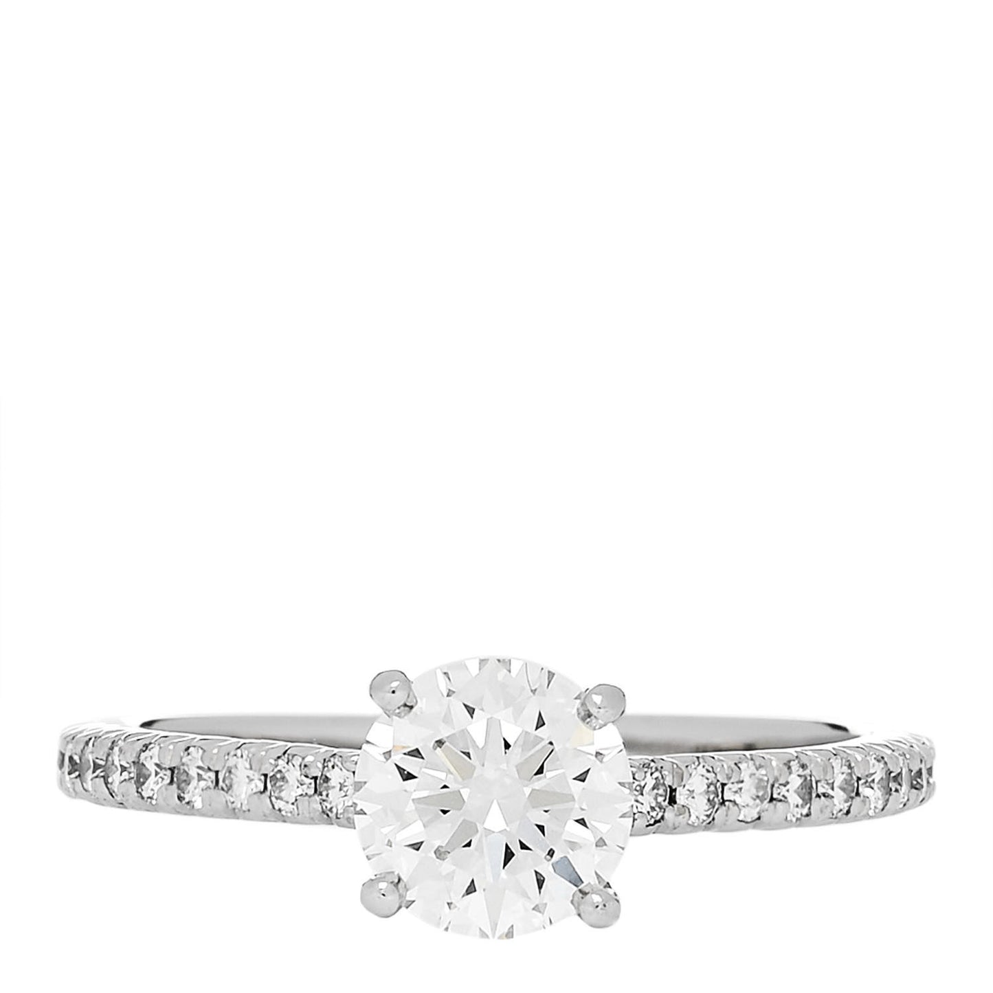 Platinum Diamond .89ct Novo Round Engagement Ring 52 6