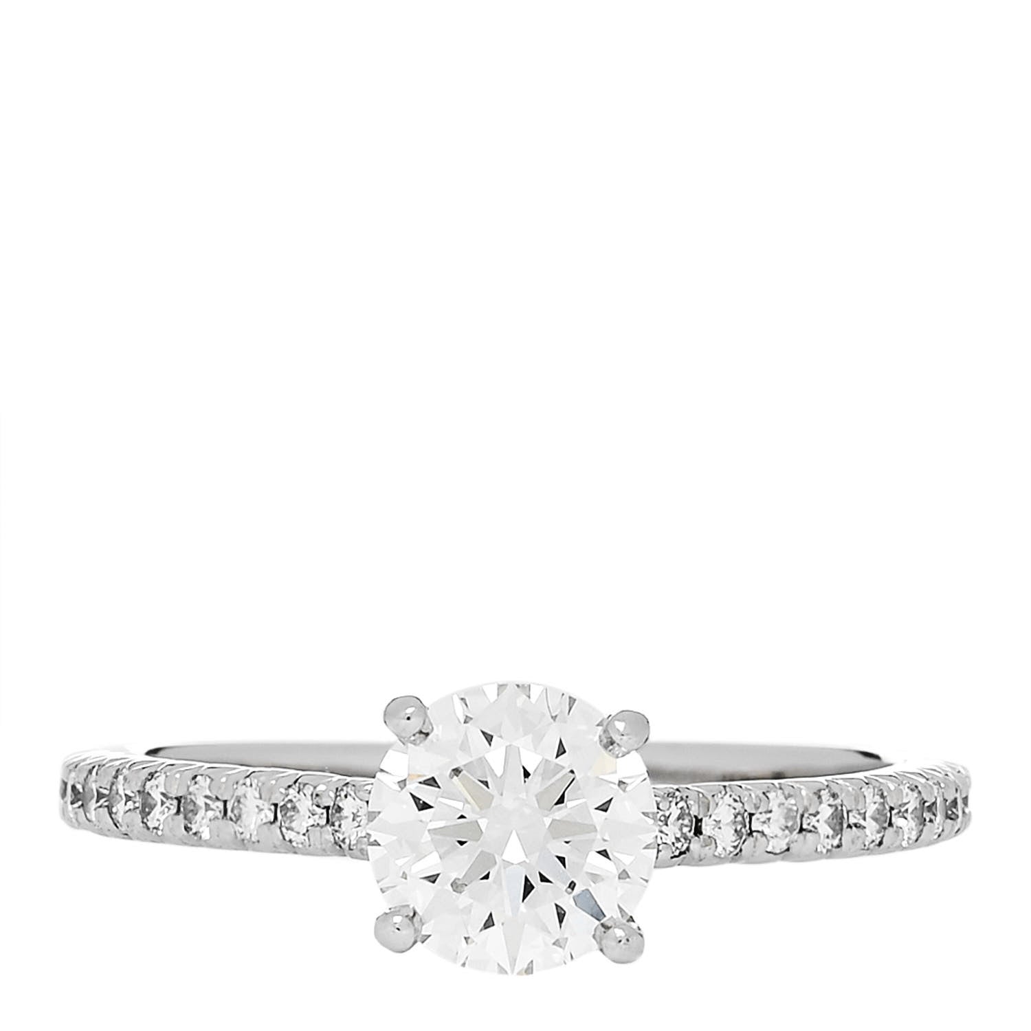 Tiffany Platinum Diamond .89ct Novo Round Engagement Ring 52 6 1 of 7