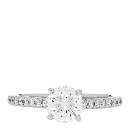 Tiffany Platinum Diamond .89ct Novo Round Engagement Ring 52 6 1 of 7