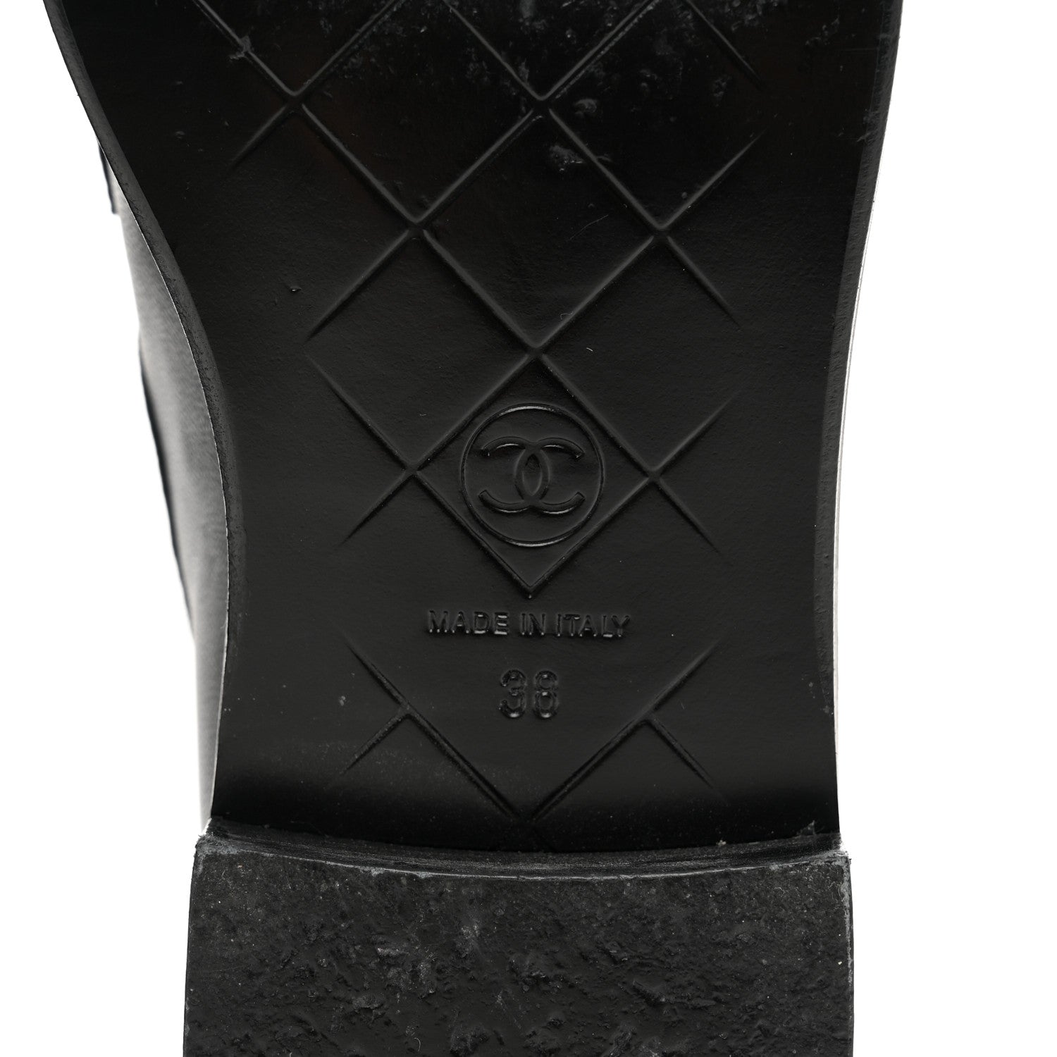 Chanel Lambskin Quilted CC Turnlock Loafers 38 Black 6 of 8
