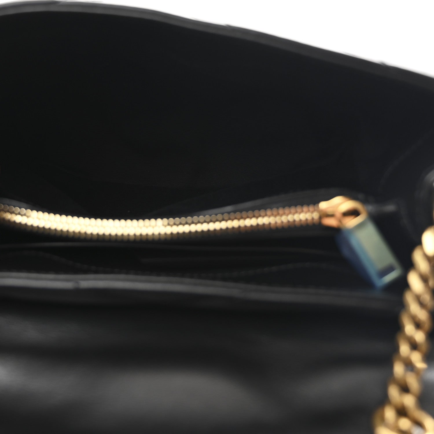 Saint Laurent Calfskin Y Quilted Monogram Small Loulou Chain Satchel Black 5 of 10