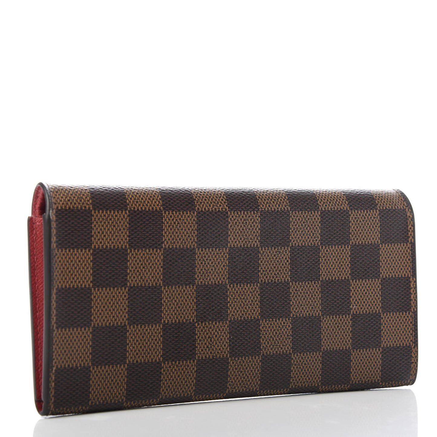 Damier Ebene Emilie Wallet Red