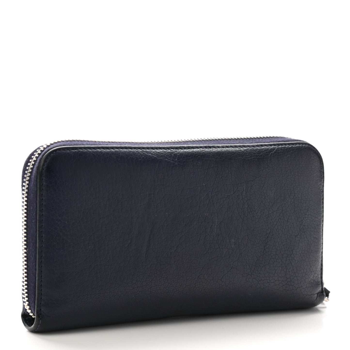 Sugar Goatskin Pandora Zip Around Wallet Night Blue