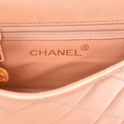 Chanel Lambskin Quilted Mini Camellia Flap Beige 6 of 12