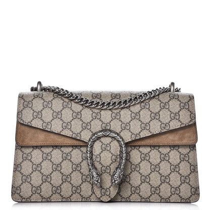 Gucci GG Supreme Monogram Small Dionysus Shoulder Bag Taupe 1 of 8