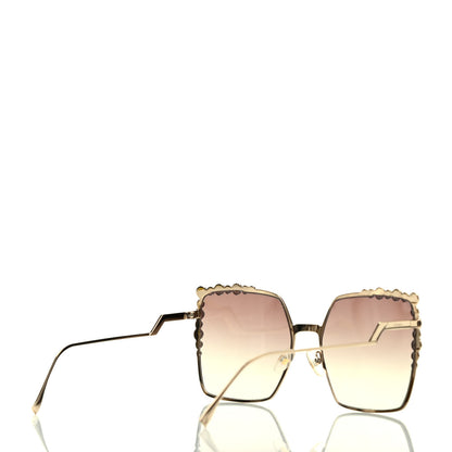 Fendi Square Dots Sunglasses FF 0259/S Gold 3 of 6