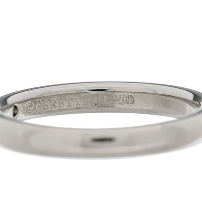 Tiffany Platinum Diamond Elsa Peretti Band Ring 52 6 5 of 8