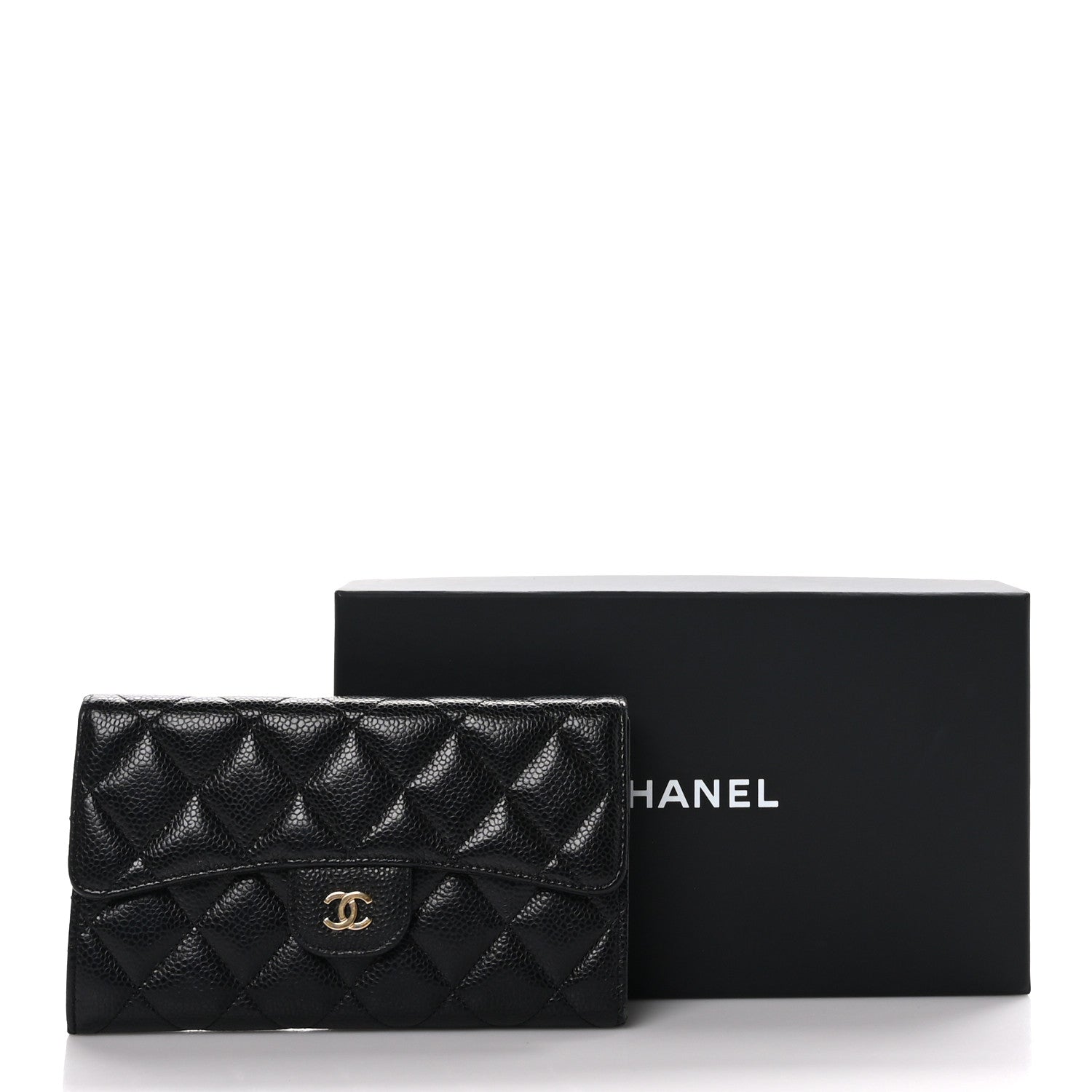 Chanel Caviar Quilted Large Flap Wallet Black 11 of 11