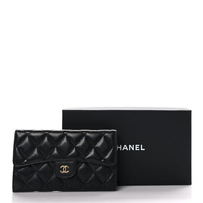 Chanel Caviar Quilted Large Flap Wallet Black 11 of 11