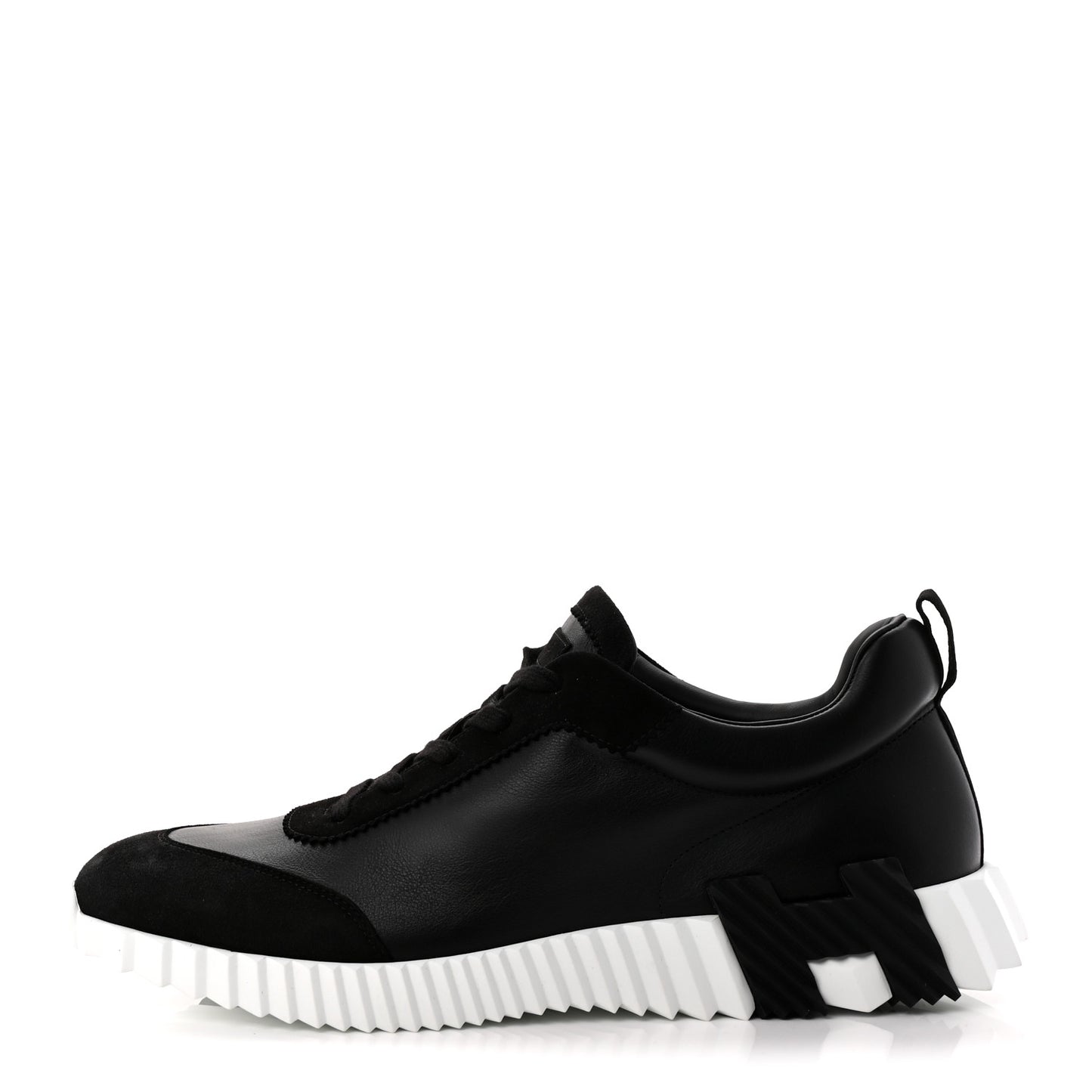 Goatskin Suede Goatskin Bouncing Sneakers 46 Black