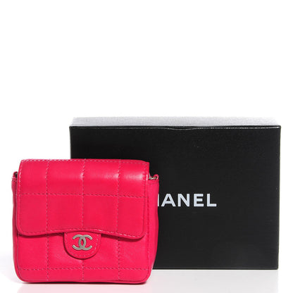 Chanel Lambskin Square Stitched Convertible Micro Flap Pink 7 of 12