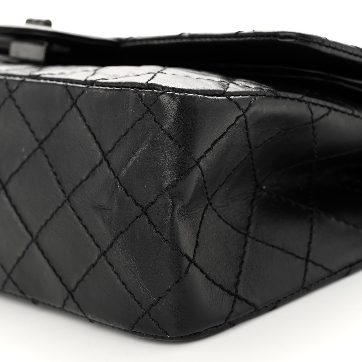 Chanel Aged Calfskin Quilted 2.55 Reissue 225 Flap So Black 10 of 10