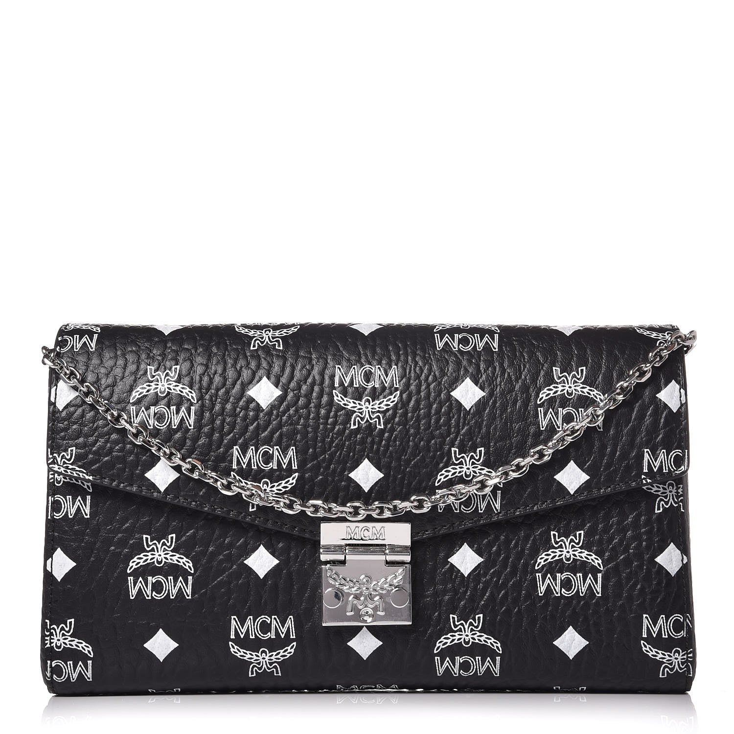 MCM Visetos Patricia Wallet On Chain Black 1 of 14