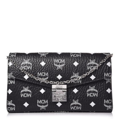 MCM Visetos Patricia Wallet On Chain Black 1 of 14