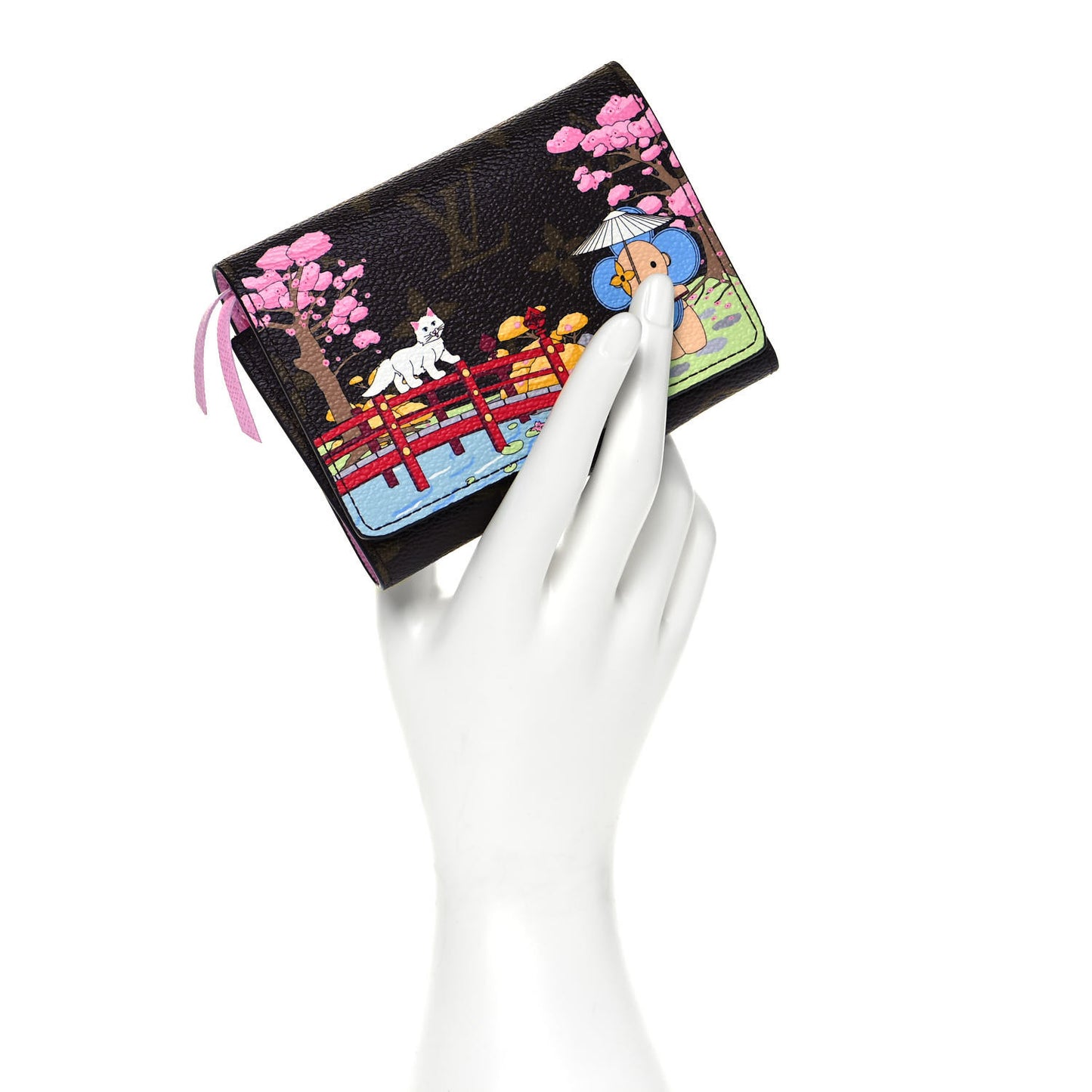 Monogram 2021 Christmas Animation Japanese Garden Victorine Wallet Wisteria Pink