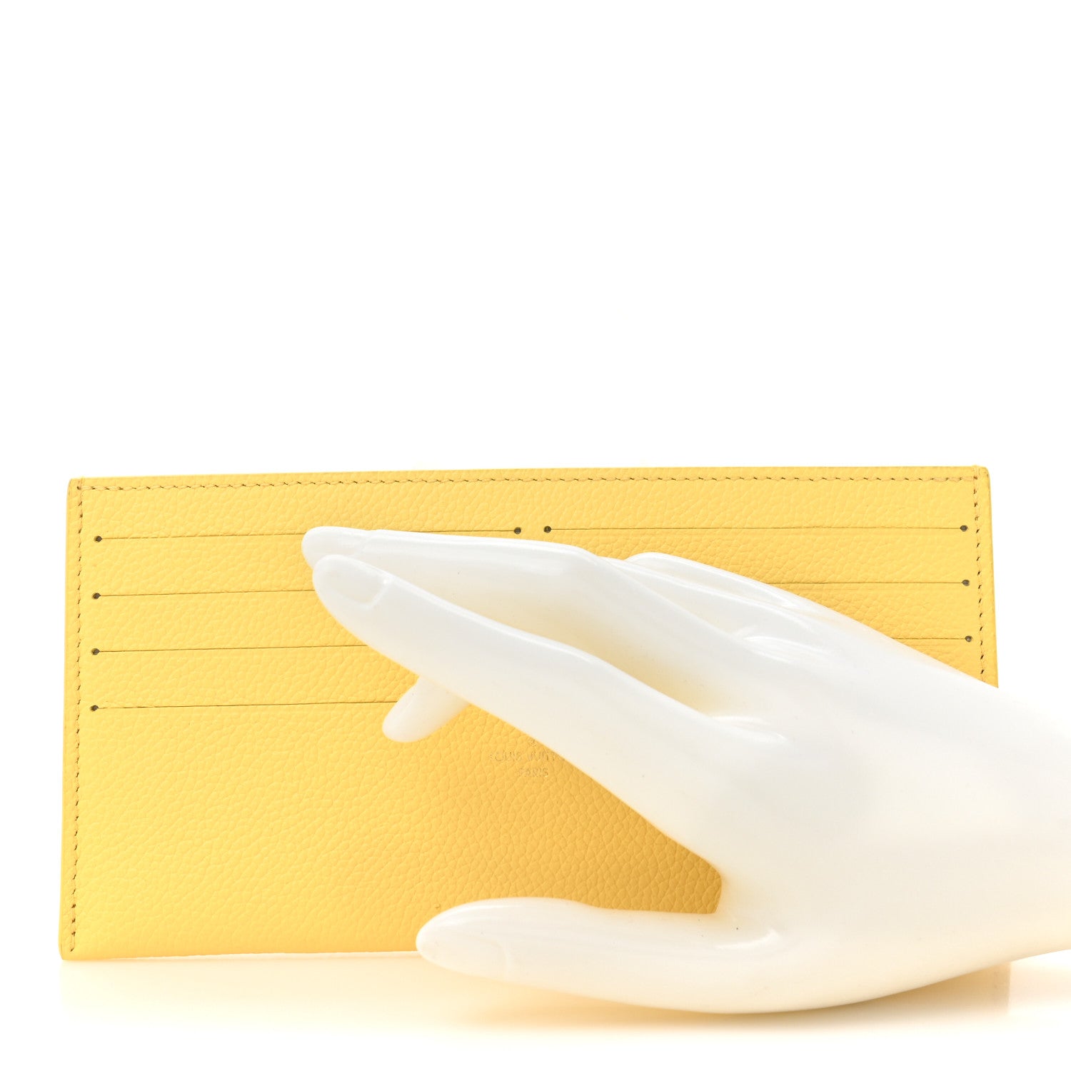 Louis Vuitton Calfskin Felicie Card Holder Insert Yellow 2 of 7