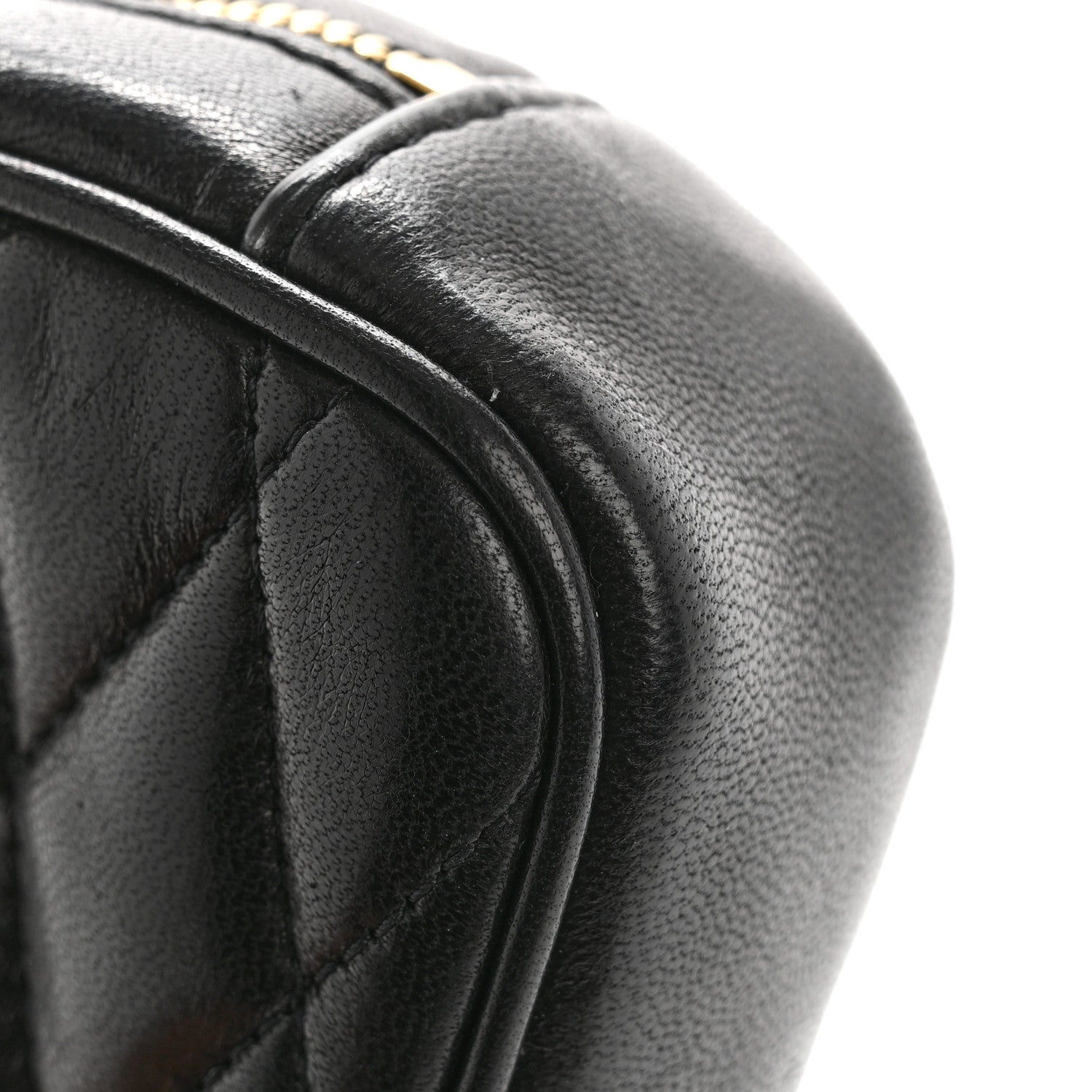 Saint Laurent Lambskin Quilted Lolita Cosmetic Pouch Black 8 of 10
