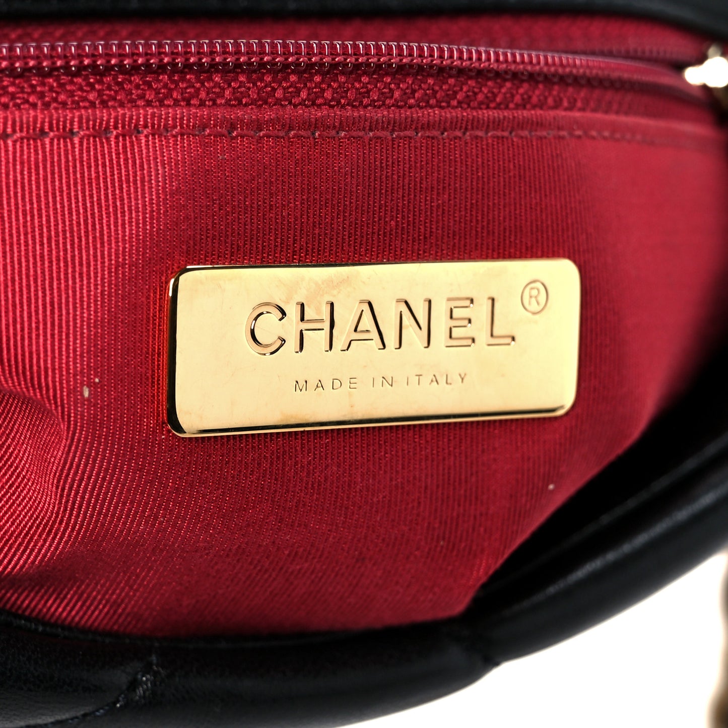 Goatskin Quilted Medium Chanel 19 Flap Black