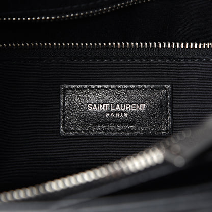 Saint Laurent Calfskin Y Quilted Monogram Medium Loulou Chain Satchel Black 5 of 11