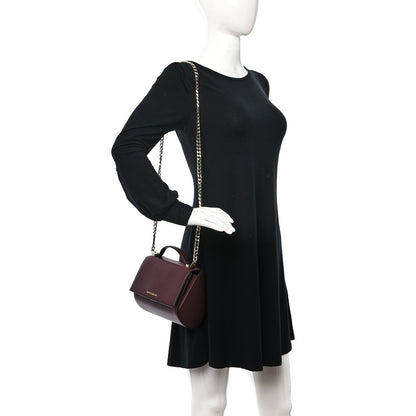 Givenchy Textured Calfskin Mini Pandora Box Chain Crossbody Bag Oxblood 2 of 11