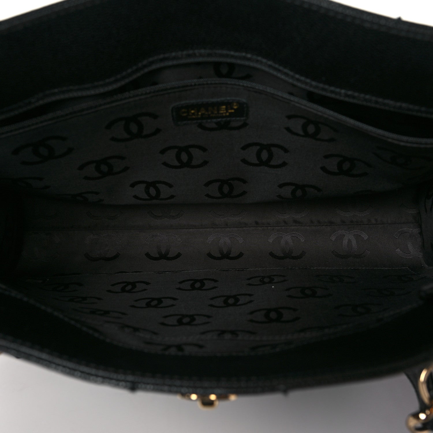 Chanel Caviar Chocolate Bar Quilted Shoulder Bag Black 6 of 11