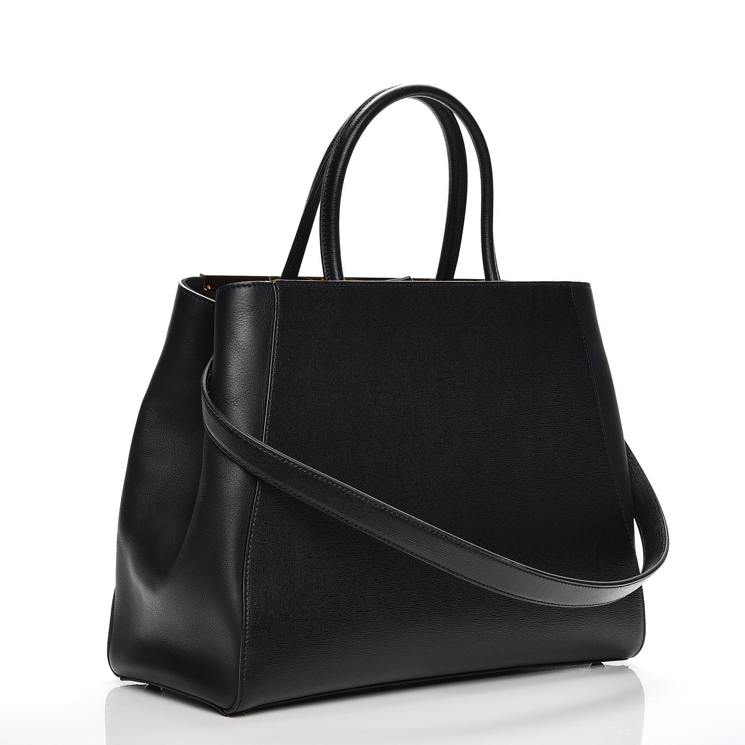 Fendi Vitello Elite Regular 2Jours Tote Black 4 of 11