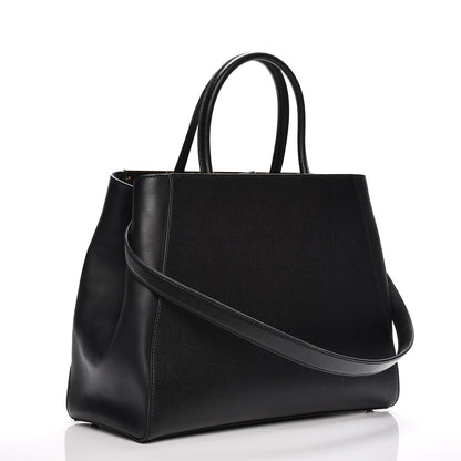 Fendi Vitello Elite Regular 2Jours Tote Black 4 of 11